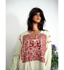 antique hand embroidered bedouin palestinian Ethnic thoub tunic dress No-11
