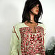 antique hand embroidered bedouin palestinian Ethnic thoub tunic dress No-11