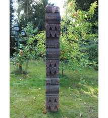 antique orient solid hand-carved wooden Pillar column from Nuristan Afghanistan Nr-G