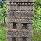 antique  orient solid hand-carved wooden Pillar column from Nuristan Afghanistan kohistan Pakistan  18/19 century No-C