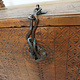 antique 19th century orient vintage Turkmen cedar wood treasure Dowry Chest from Afghanistan No:BAS