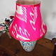 extravagant orient Uzbek Ikat stoff Schirm Lampenschirm Leuchtenschirm lampshade Nr:A