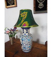 extravagant orient Uzbek Ikat stoff Schirm Lampenschirm Leuchtenschirm lampshade Nr:B