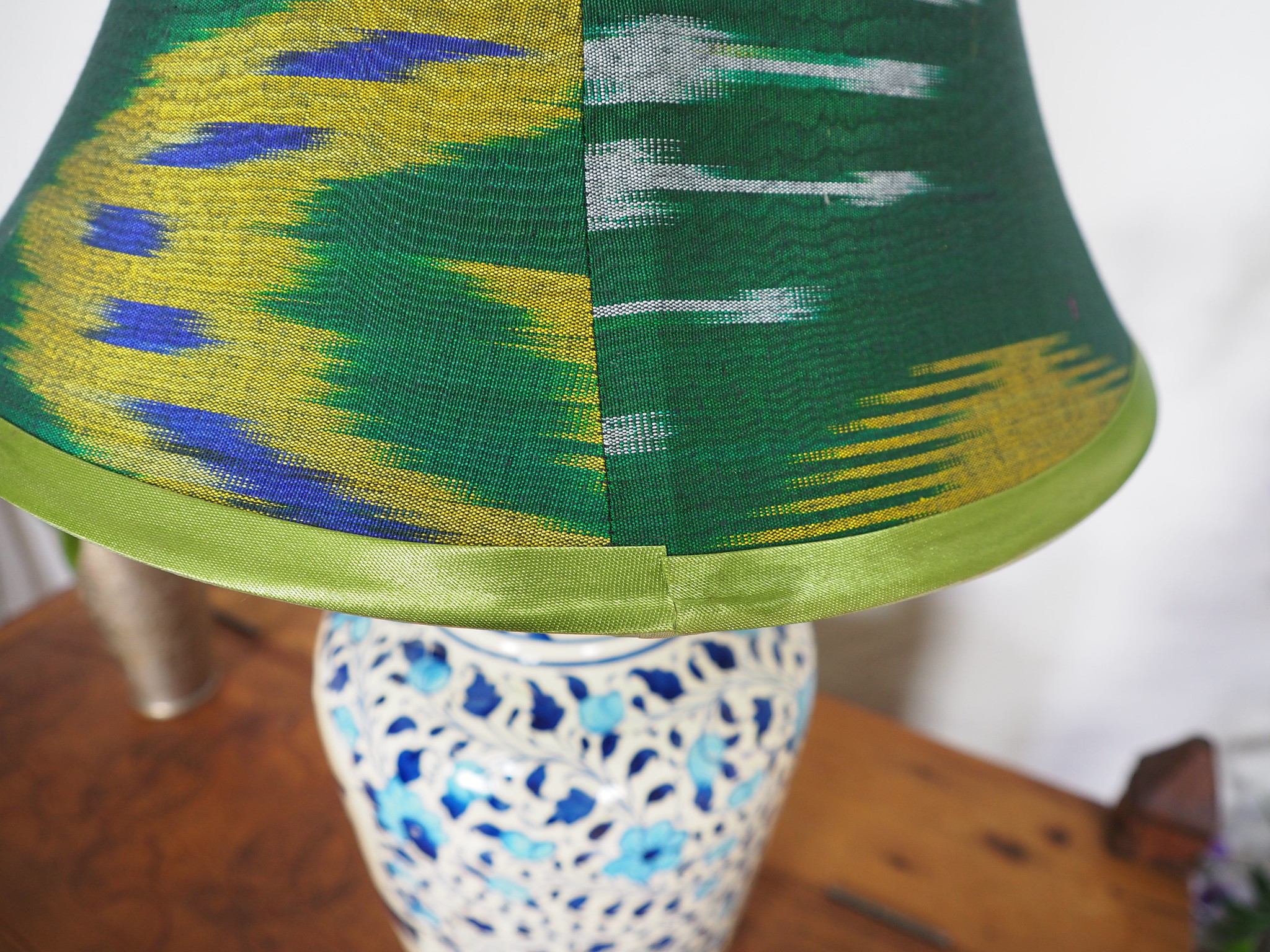 hand made  Unusual Origina Ikat lamp shade from uzbek Ikat No.B