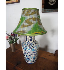 extravagant orient Uzbek Ikat stoff Schirm Lampenschirm Leuchtenschirm lampshade Nr: E