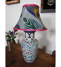 extravagant orient Uzbek Ikat stoff Schirm Lampenschirm Leuchtenschirm lampshade Nr:D
