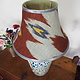 hand made  Unusual Origina Ikat lamp shade from uzbek Ikat No.F