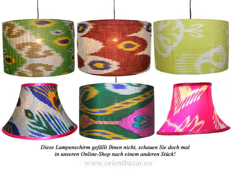 hand made  Unusual Origina Ikat lamp shade from uzbek Ikat No.K