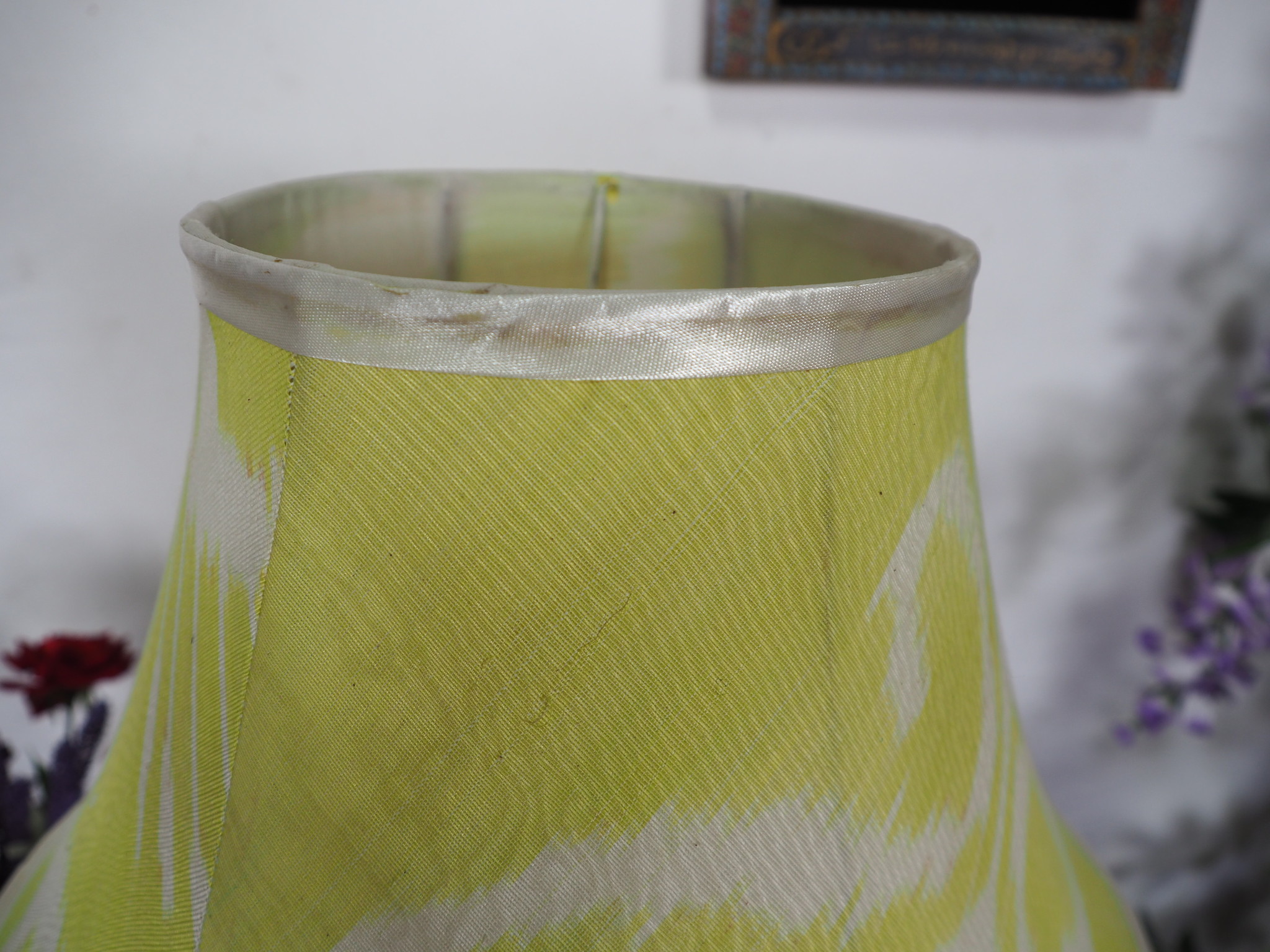 extravagant orient Uzbek Ikat stoff Schirm Lampenschirm Leuchtenschirm lampshade Nr:C