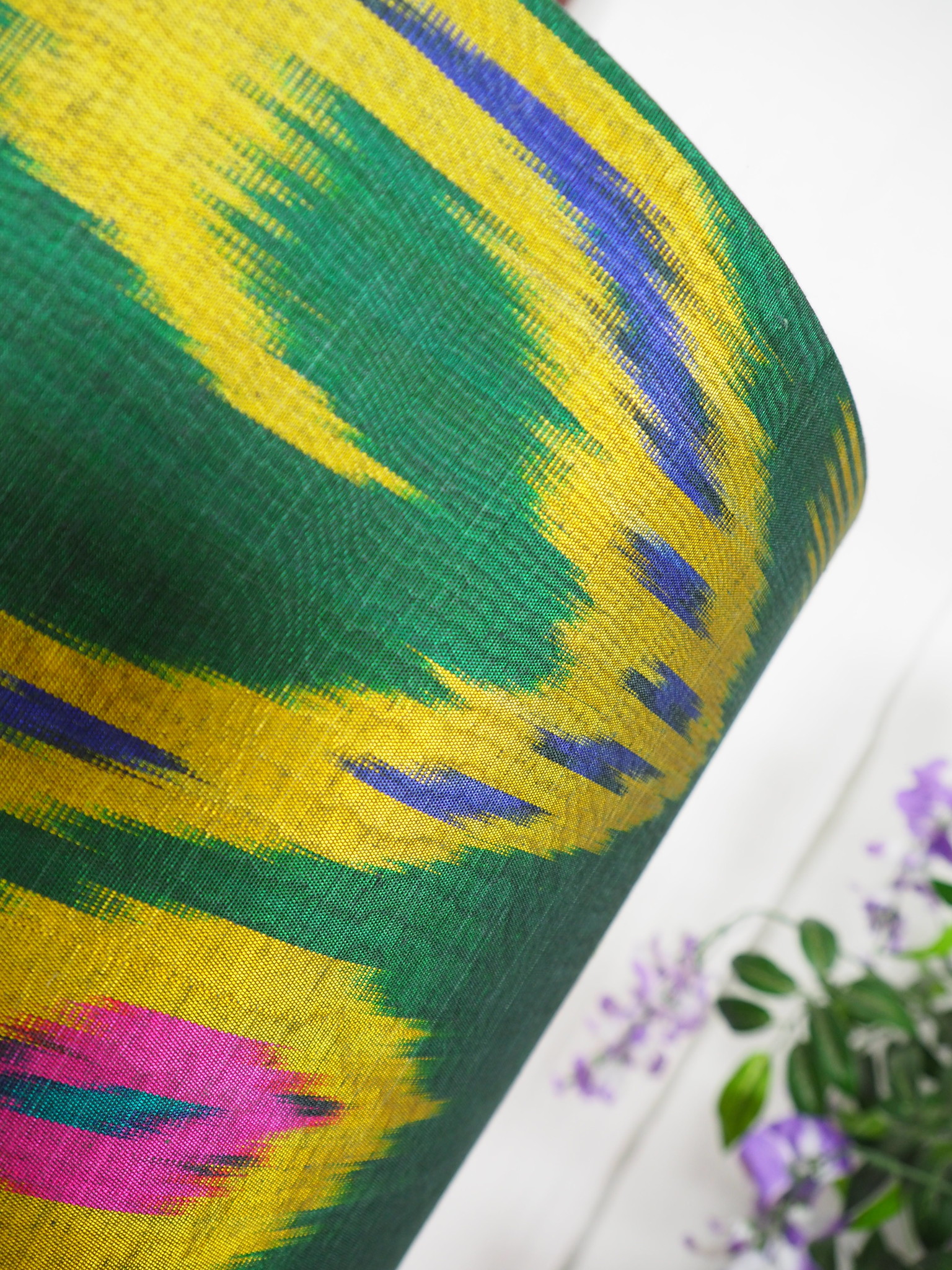 hand made  Unusual Origina Ikat lamp shade from uzbek Ikat No.H