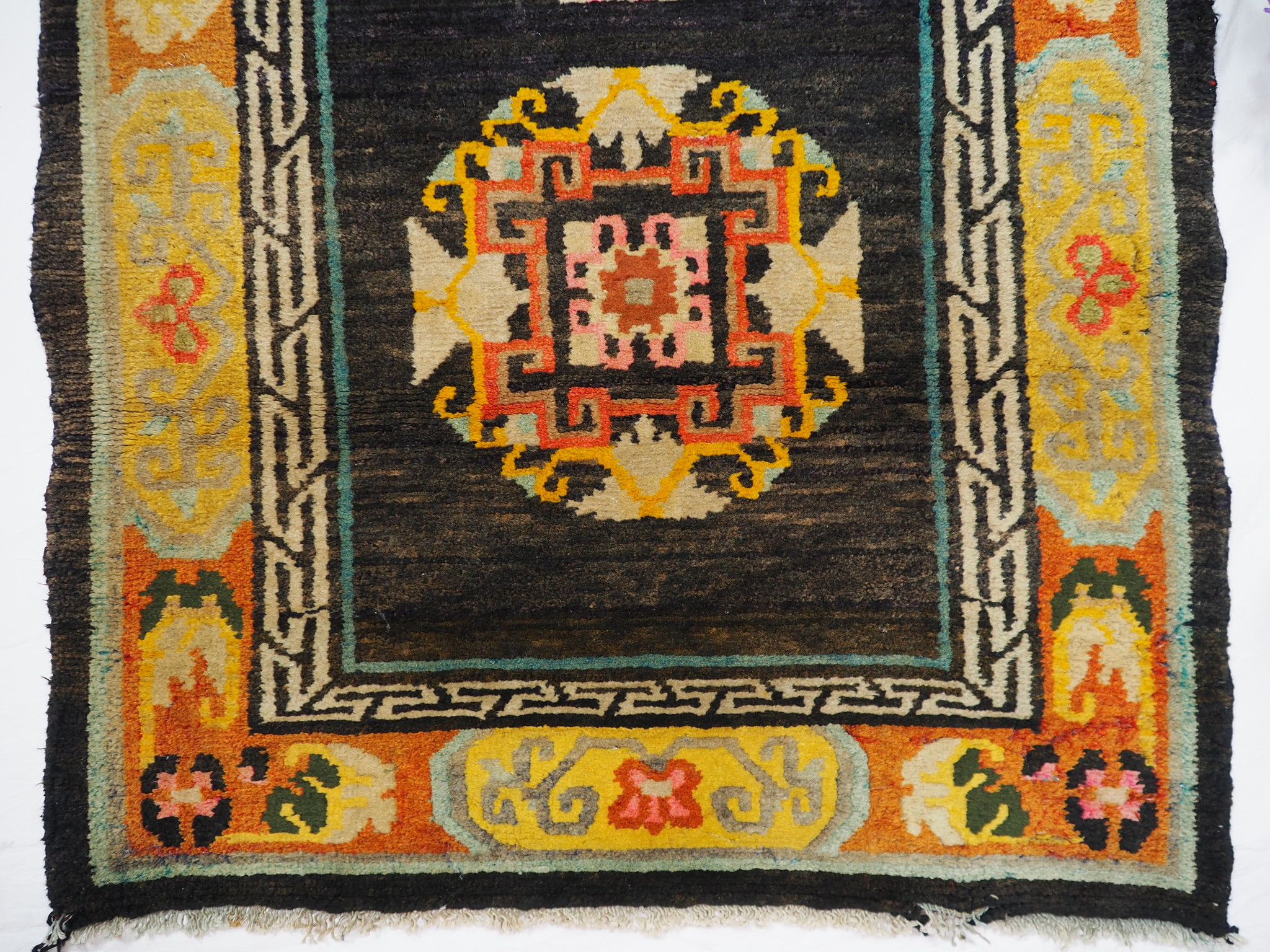 182 x 95 cm Rare antique oriental hand Knotted Tibetan Khaden sleeping Carpet No:7