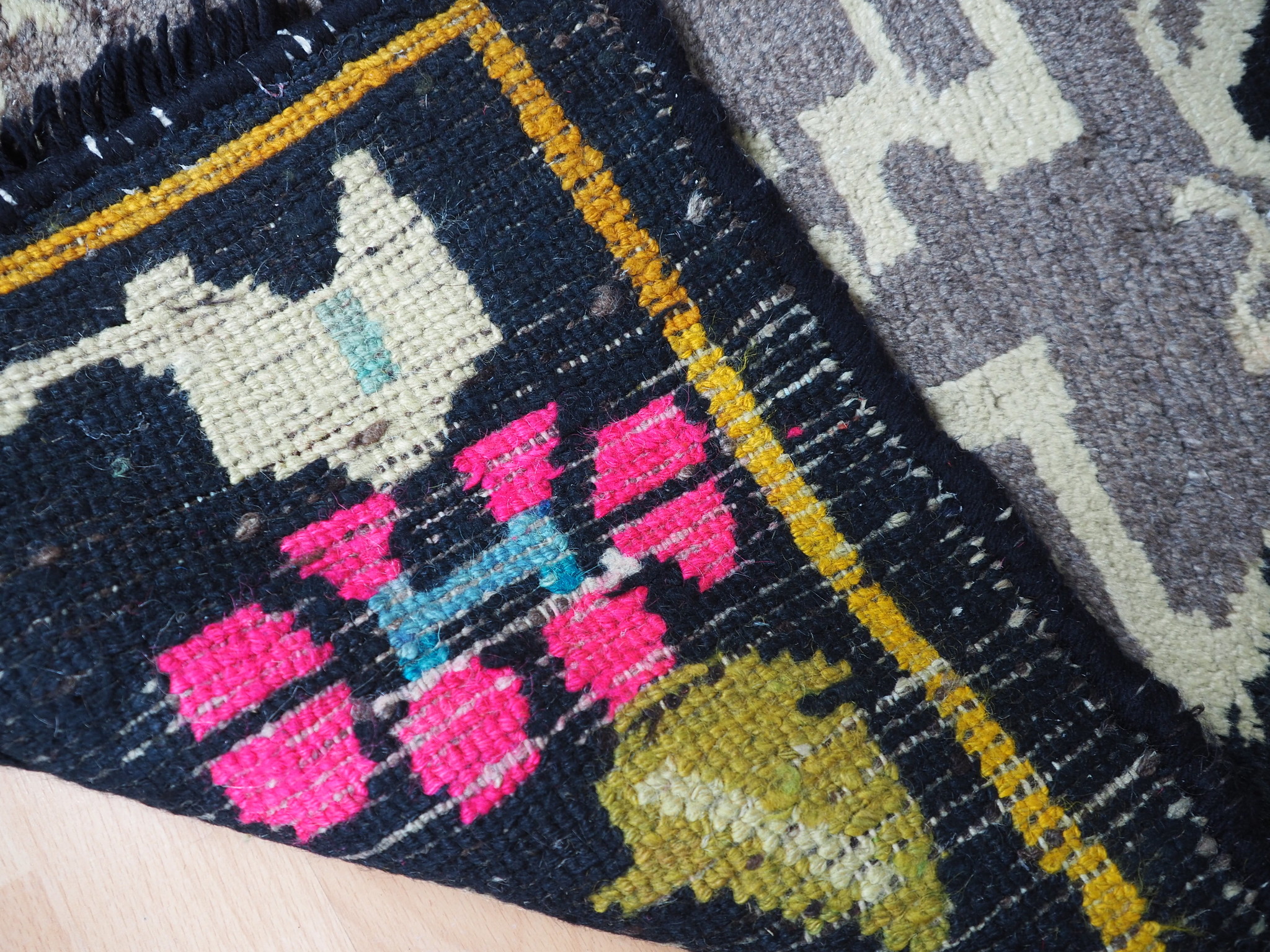 165x82  cm Rare antique oriental hand Knotted Tibetan Khaden sleeping Carpet No:7