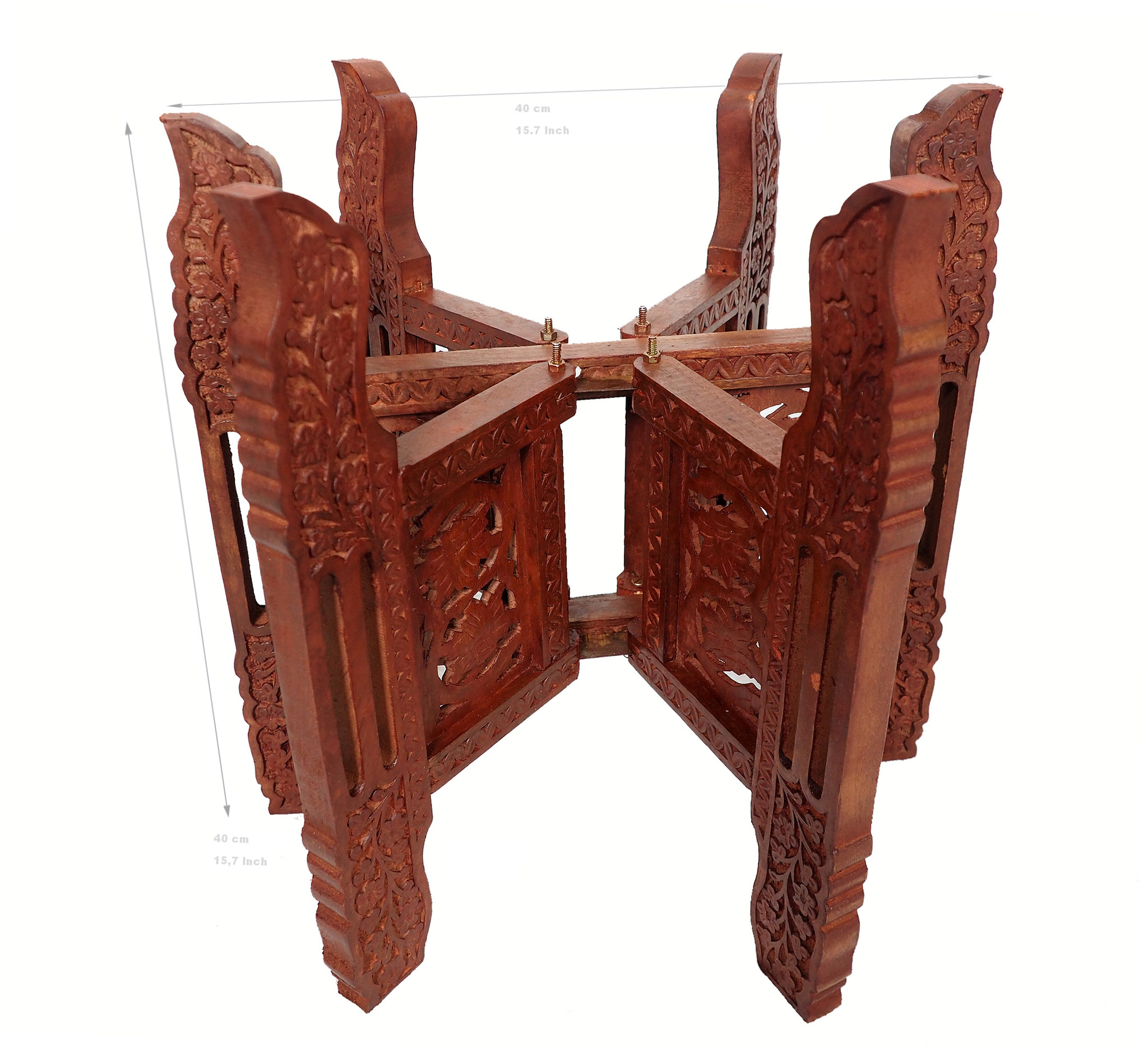 Tischgestell Teetisch zusammenklappbare tisch stand tablett gestell Holzgestell in 6 Größen Auswählbar 40 cm 50 cm 60 cm 70 cm 80 cm 90 cm