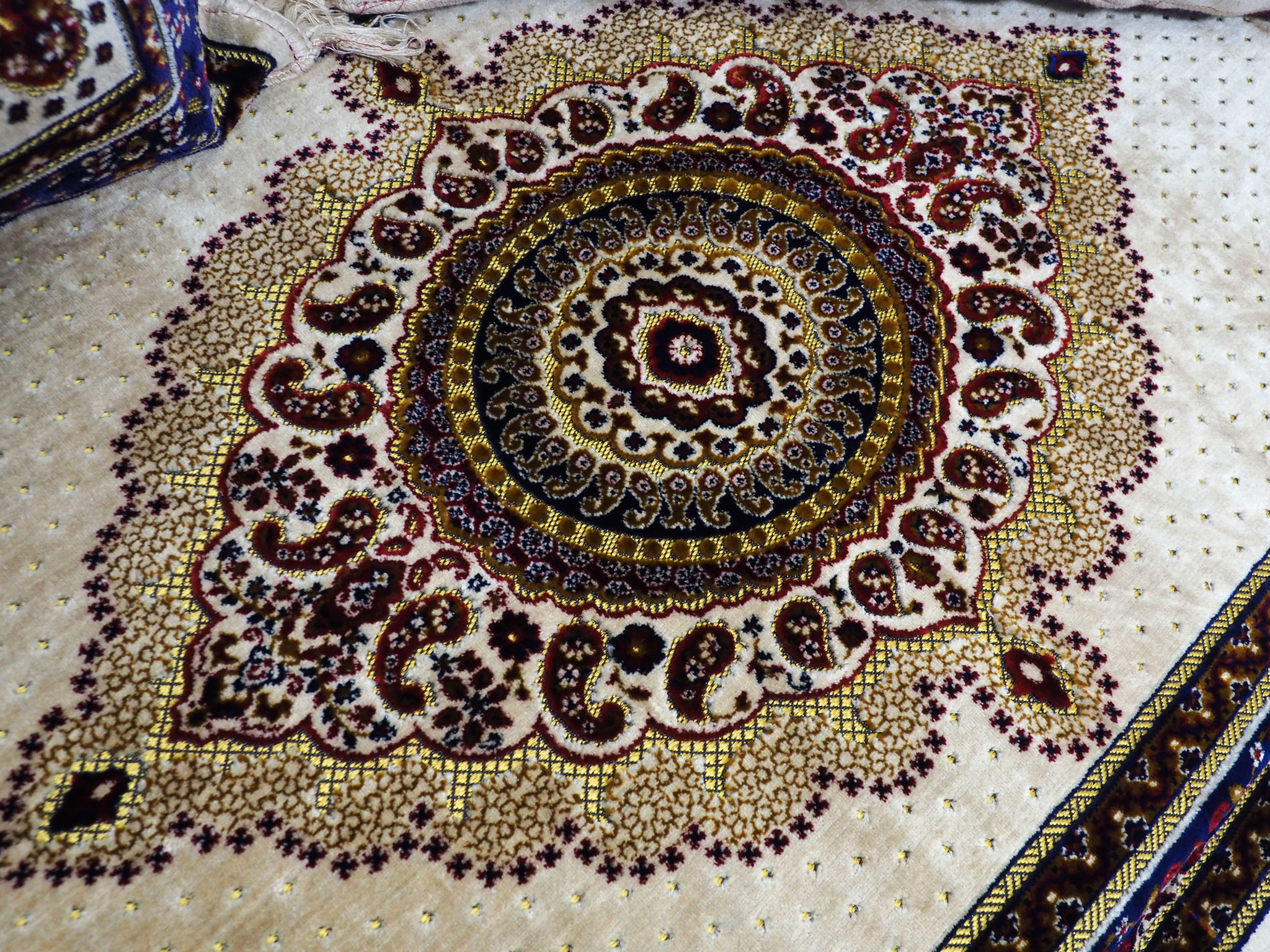 Set of 3 Pcs  1x Mattress  + 2x cushions orient Afghan nomad pillow rug seat floor cushion 1001-night Seating  majlis Toshak توشک  (beige)