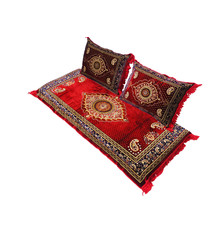 Set of 3 Pcs 1x Mattress + 2x cushions orient Afghan nomad pillow ru -