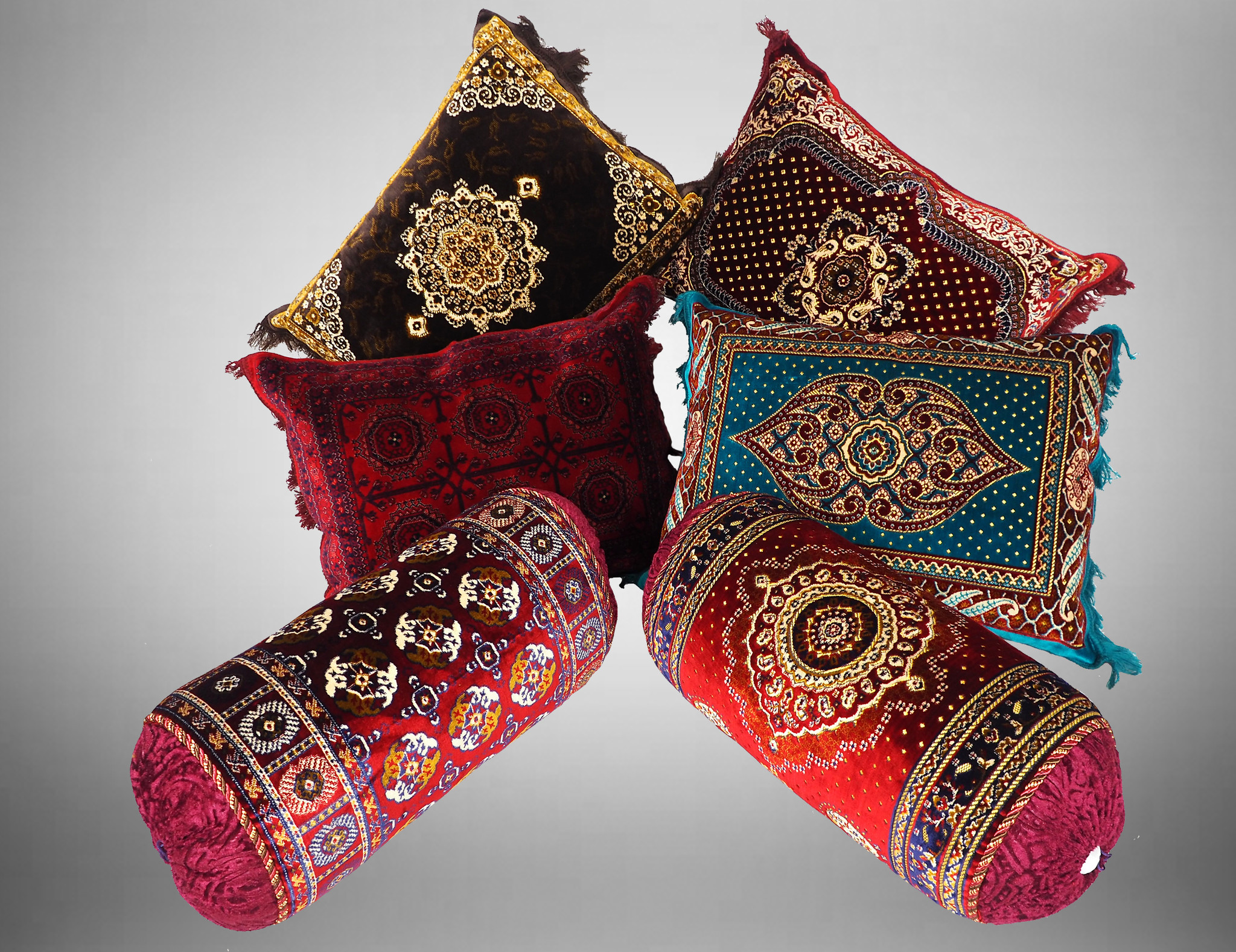 80x58 cm orient Afghan nomad rug seat cushions floor cushion pillow Turkmen 1001 night unit price (brown-2021)