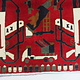 120x86 cm Afghan Kriegteppich Handgeknüpf Teppich Afghanistan panzer kampfjet gewehr USA Army Nato ISAF war rug Nr:AFG21J