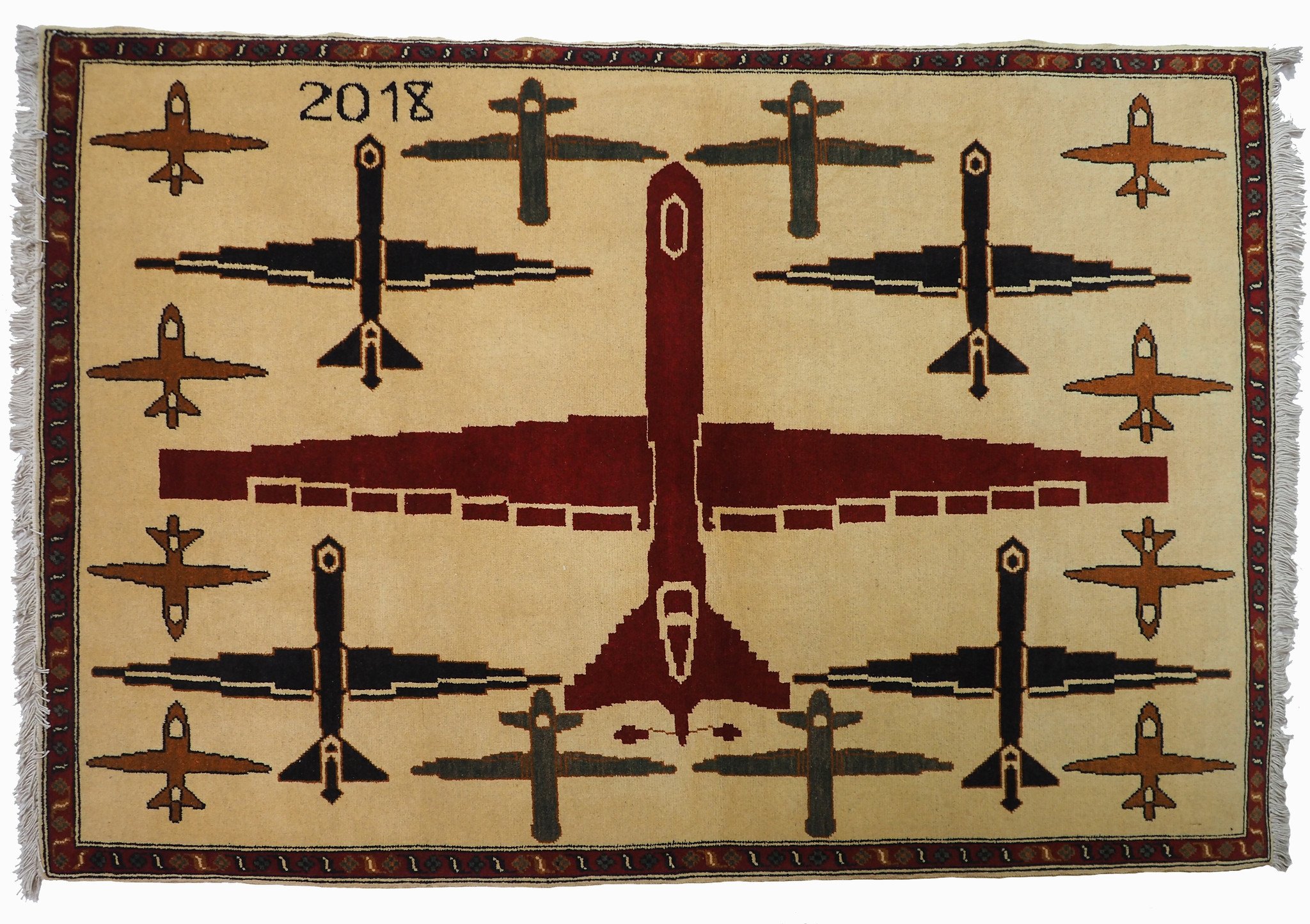 hand-knotted Warrug drone rugs from Afghanistan . No:7569