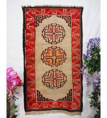 165x95  cm Rare antique oriental hand Knotted Tibetan Khaden sleeping Carpet No:25