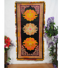 165 x 75 cm Rare antique oriental hand Knotted Tibetan Khaden sleeping Carpet No:5