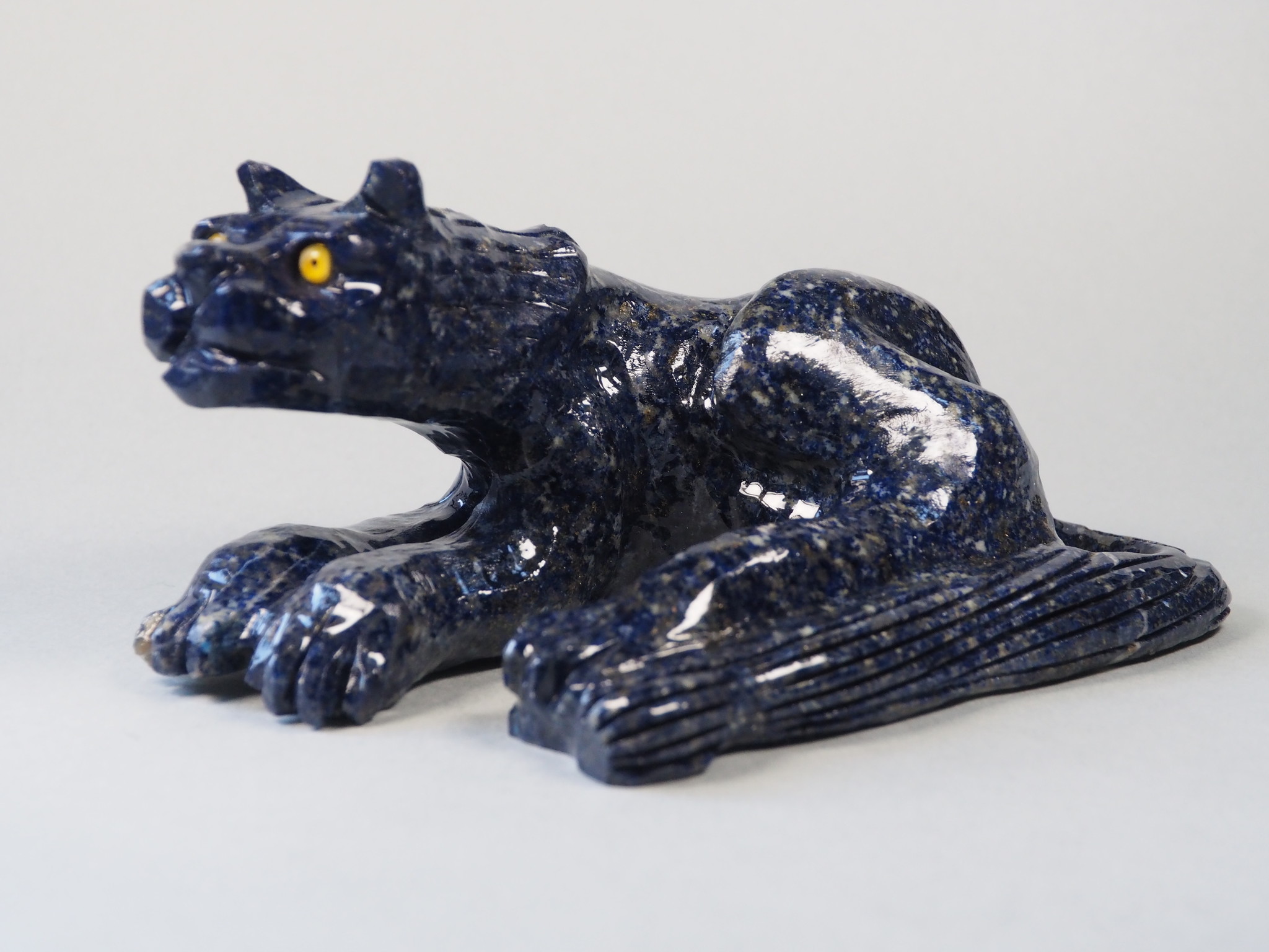 Extravagant Royal blau Lapis lazuli  tier figur briefbeschwere Raubkatze Nr:21/7