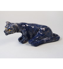 Extravagant Royal blau Lapis lazuli  tier figur briefbeschwere Raubkatze  Nr:21/ 15