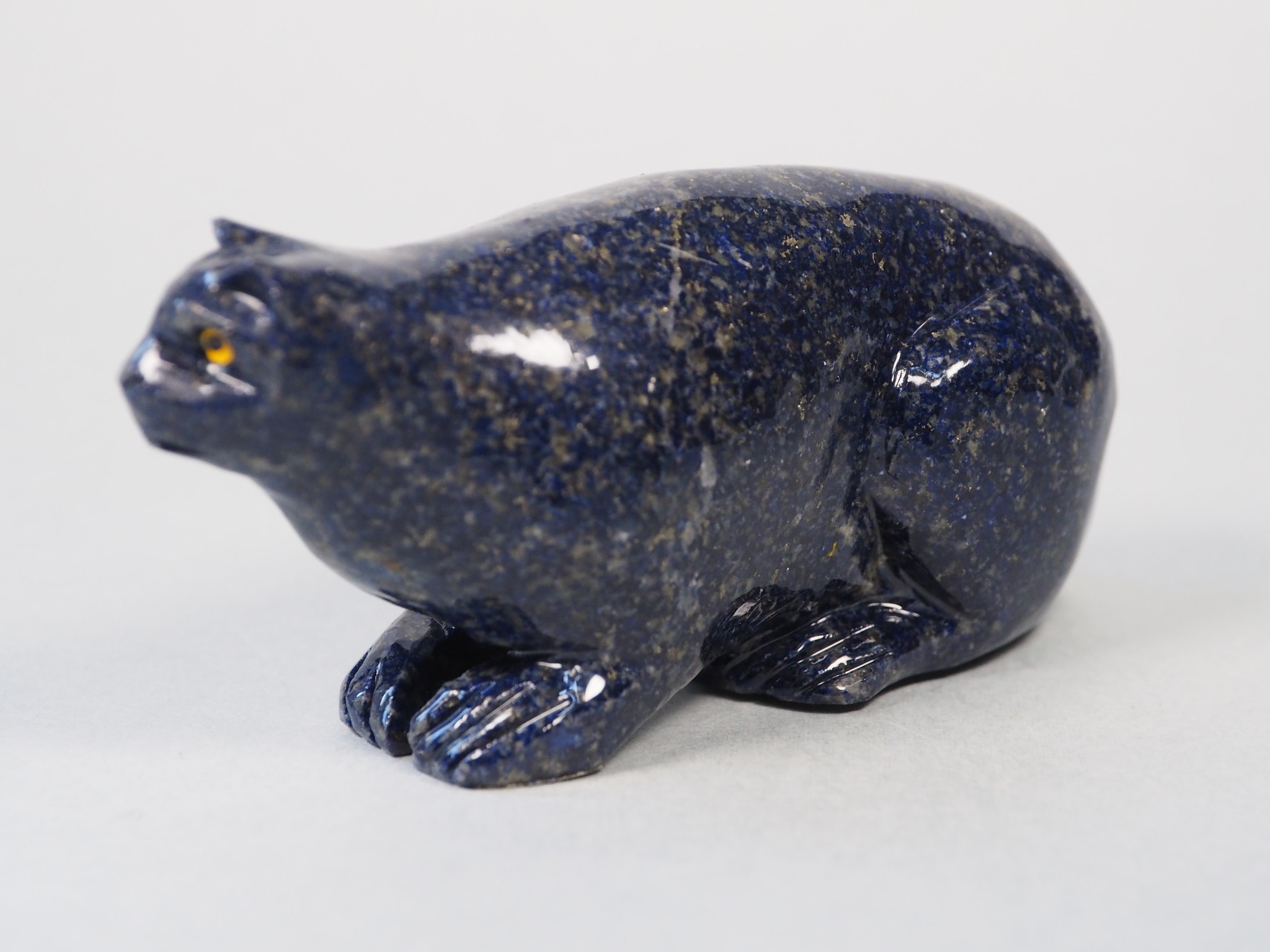 Extravagant Royal blau Lapis lazuli  tier figur briefbeschwere Katze Nr:21/ 24