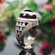 antique handmade Silver eye agate stone turkmen statement AQEEQ ring from Afghanistan No:WL21/3