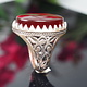 antique handmade Silver Carnelian stone turkmen statement AQEEQ ring from Afghanistan No:WL21/19