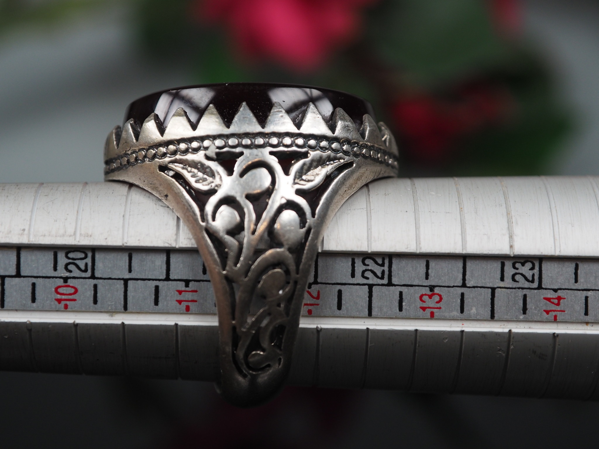 antique handmade Silver Carnelian stone turkmen statement AQEEQ ring from Afghanistan No:WL21/19