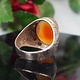 antique handmade Silver Carnelian stone turkmen statement AQEEQ ring from Afghanistan No:WL21/20