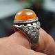 antique handmade Silver Carnelian stone turkmen statement AQEEQ ring from Afghanistan No:WL21/20