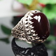 antique handmade Silver Carnelian stone turkmen statement AQEEQ ring from Afghanistan No:WL21/24