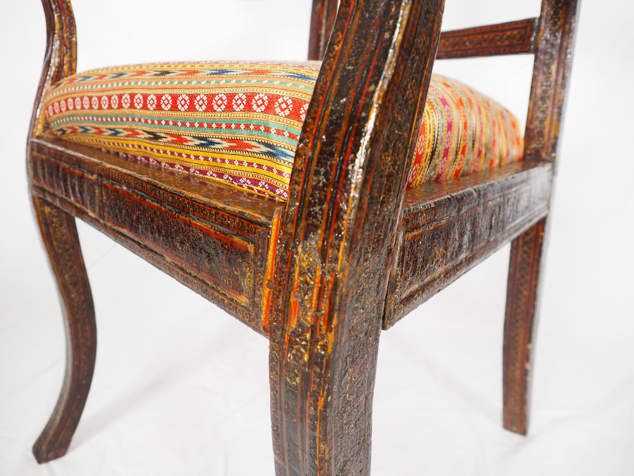 antik islamische Qajar Khatamkari Stuhl Nr:A