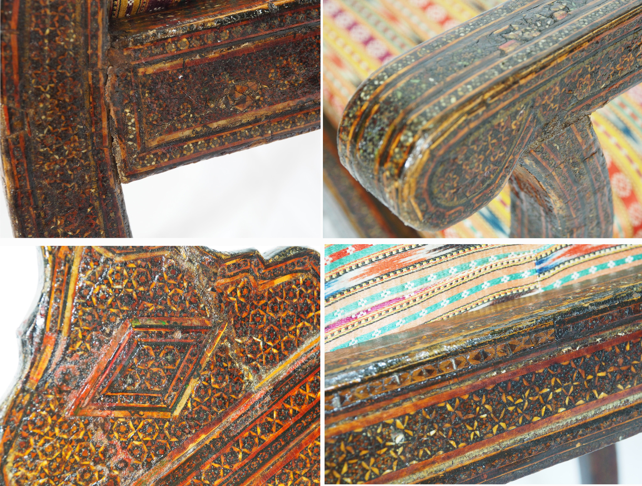 antik islamische Qajar Khatamkari Stuhl Nr:A