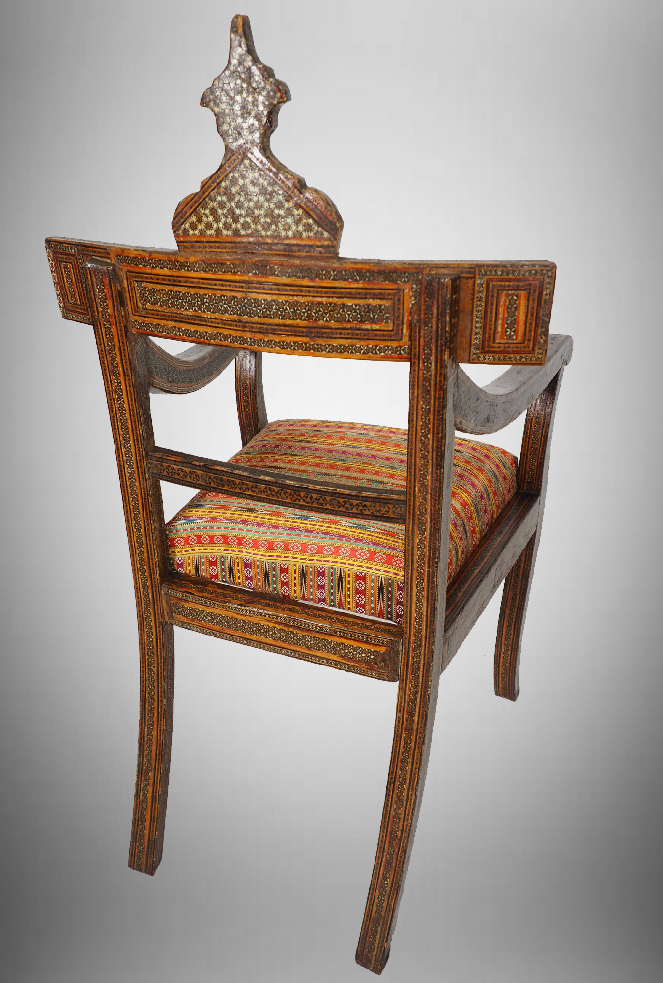 Antique  Qajar (khatamkari technique)  chair Persia, 19th Century No: B