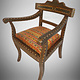 Antique Qajar (khatamkari technique)  chair  , 19th Century No: C
