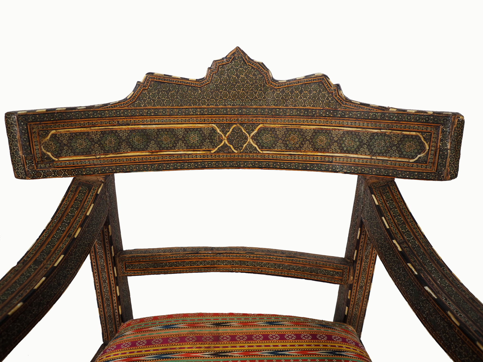 Antique Qajar (khatamkari technique)  chair  , 19th Century No: C