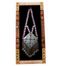 Wandvitrine Hängevitrine aus Afghanistan mit antike nomaden Schmuck Orient Geschenk  20/A