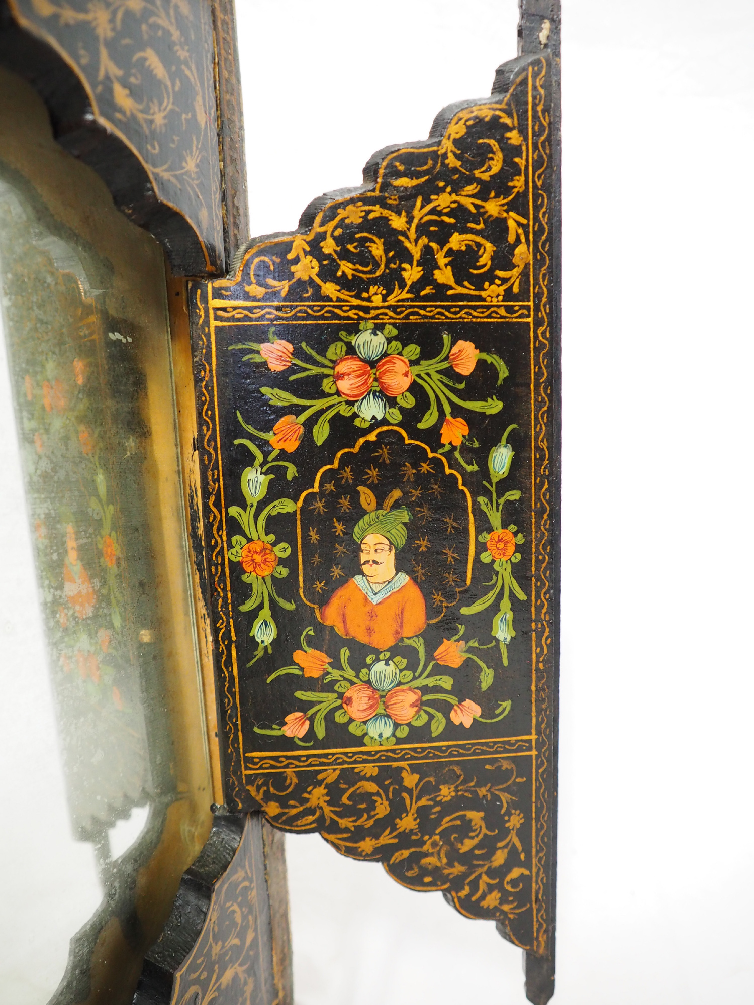oriental hand made and  Hand Painted Islamic Khatamkari wall mirror mirror hand-painted withe miniature painting 21/1