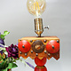 Antique handpainted stunning Vintage Lacquerware wooden Table Lamp with Vintage light fitting from Afghanistan / Pakistan No:21/5