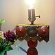 Antique handpainted stunning Vintage Lacquerware wooden Table Lamp with Vintage light fitting from Afghanistan / Pakistan No:21/5
