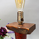 Antique handpainted stunning Vintage Lacquerware wooden Table Lamp with Vintage light fitting from Afghanistan / Pakistan No:21/8