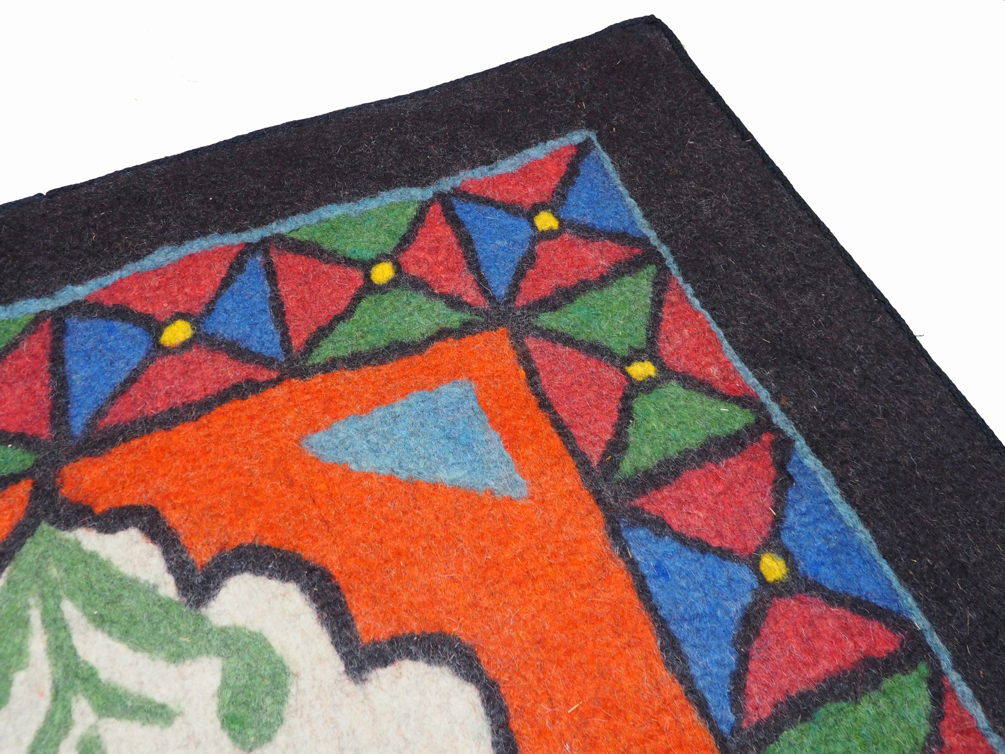 245x163 cm  tribal Nomadic Turkmen nomads Vintage felt rug rug from Afghanistan feltrug carpet shyrdak No-699