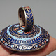 antique enamelled Multan Sindhi Jewellery Ring Lapiss lazuli seal stone No:WL21D