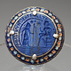 antique enamelled Multan Sindhi Jewellery Ring Lapiss lazuli seal stone No:WL21F