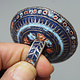 antique enamelled Multan Sindhi Jewellery Ring  Lapis Lazuli seal stone No:WL21F