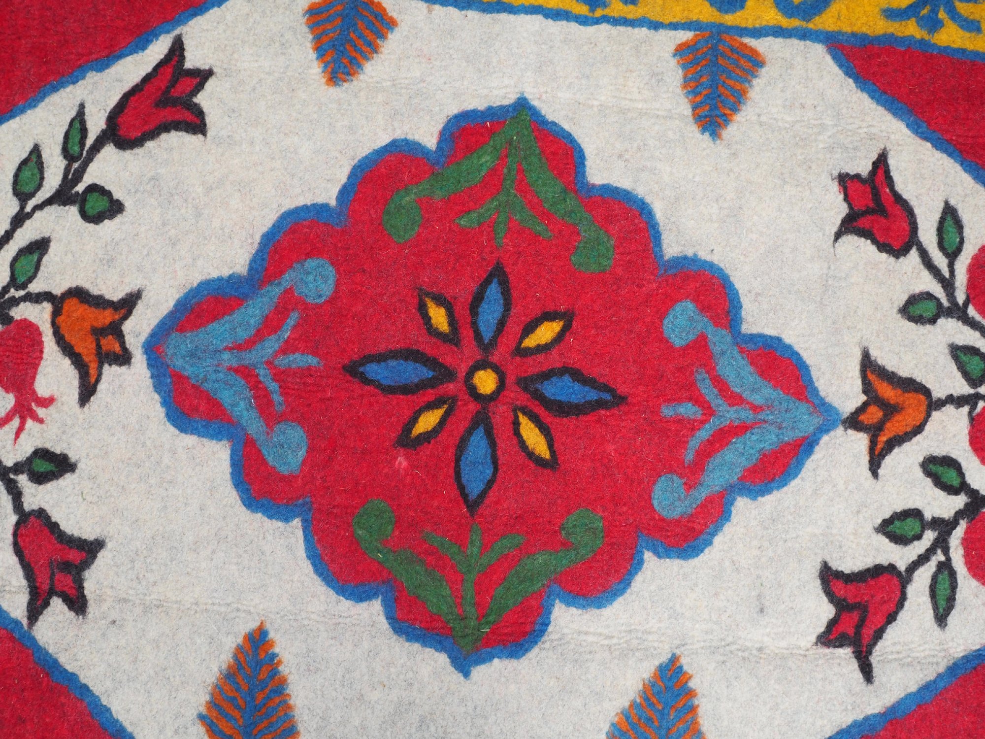 296x210 cm  tribal Nomadic Turkmen nomads Vintage felt rug rug from Afghanistan feltrug carpet shyrdak No-701