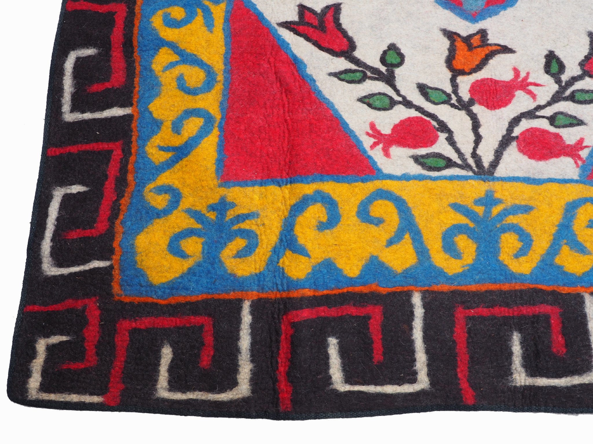 296x210 cm  tribal Nomadic Turkmen nomads Vintage felt rug rug from Afghanistan feltrug carpet shyrdak No-701