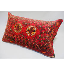 rare Hand knotted Turkmen wedding carpet cushion orient nomad rug seat Bohemian Afghanistan pillow  BS/1